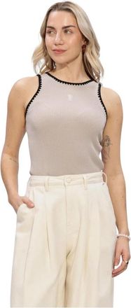 Ibana Timora Top - Dames - Tops zonder mouwen - Beige - XS - Tops