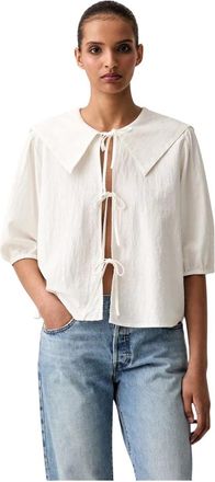 Marc O'Polo Shirt Blouse - Dames - Blouses - Beige - XS - Katoen - Overhemden
