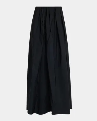 Vince High Waist Pleated Evening Skirt