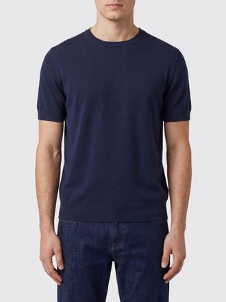Ermenegildo Zegna Maglia girocollo a maniche corte in puro cotone con bordi a coste