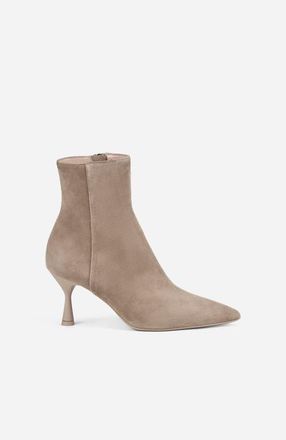 AGL Ide Bootie with Heel in Beige Velour at Nordstrom, Size 39.5