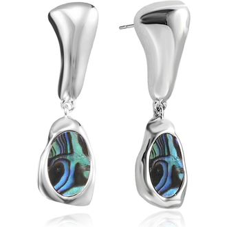 Ettika Molten Abalone Drop Earrings in Silver at Nordstrom Rack