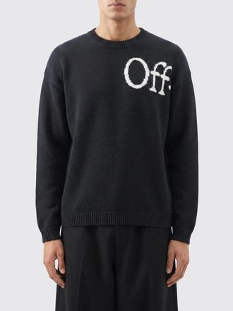 Off-white Maglia a giorocollo in cotone con logo Off-white