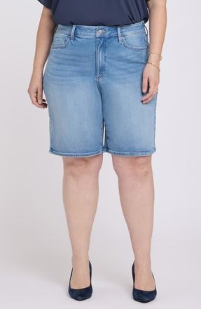 NYDJ Lilly Relaxed Long Denim Shorts in Blue Valley at Nordstrom, Size 20W