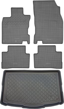 OEM Nissan Qashqai Ii J11 Suv (5 Puertas) Desde 02.2014 Set - Alfombrillas De Goma Para Coche + Alfombrilla Para Maletero