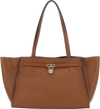 Michael Kors Hamilton Moderne Large East-West Fold Tote - Dames - Shoppers - Bruin - ONE Size - Leer - Tassen