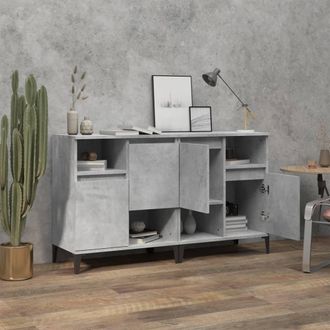 Berkfield Home Sideboards 2 pcs Concrete Grey 60x35x70 cm Engineered Wood | Size: 60 x 35 x 70 cm