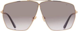 Tom Ford Stella Smoke Gradient Pilot Ladies Sunglasses FT1185 30B 67
