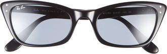 Ray-Ban Lady Burbank 52mm Cat Eye Sunglasses in Black /Blue at Nordstrom