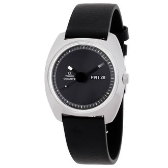 Timex Q 1975 Enigma Quartz Black Dial Watch TW2Y34500