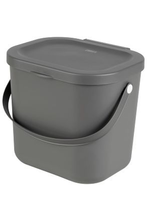 Rotho Abfallsammler, Anthrazit, Kunststoff, 6 l, 23.5x20x20.8 cm, Blauer Engel, Reach, DIN EN ISO 9001, Haushalt & Kleinelektro, Reinigung