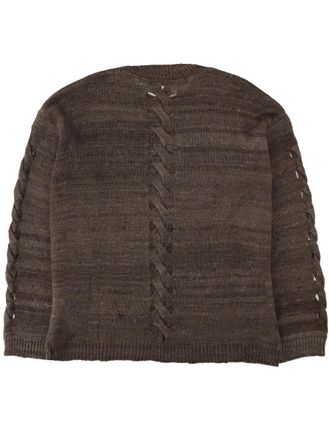 Our Legacy Hand-Spun Silk Popover Sweater - Brown