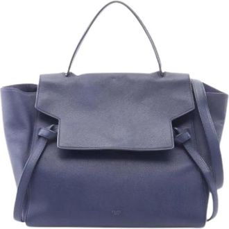 Celine Pre-owned Vintage Handbag - Dames - Vintage Handtas - Blauw - ONE Size - Leer - Vintage