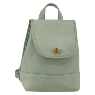Coach Pre-owned Backpacks, female, Green, Size: ONE SIZE Pre-owned Leather Backpack