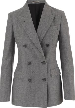 Tagliatore Grey Wool Double-Breasted Blazer
