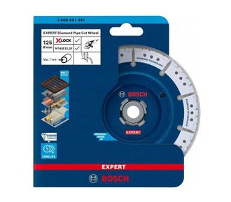 Bosch Professioanl 1x Disco De Corte Expert Diamond Pipe Cut Wheel X-lock (para Cortar Tubos Con Acabado Biselado, &Oslash; 125 X 22.23 Mm, Accesorios Amoladora Pe