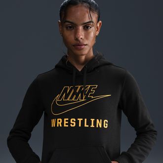 Nike Womens Wrestling Pullover Hoodie in Black | APS471-001