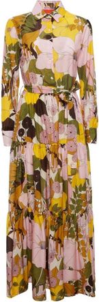 La DoubleJ Whimsical Bellini Maxi-jurk - Dames - Maxi kleedjes - Veelkleurig - L - Katoen - Kleedjes