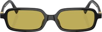 Miu Miu Olive Green Rectangular Ladies Sunglasses MU 11ZSF 16K07O 52