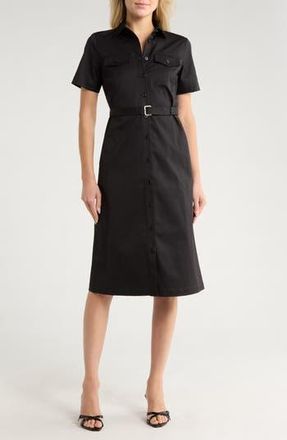 Theory Short Sleeve Shirtdress in Black at Nordstrom Rack, Size 2