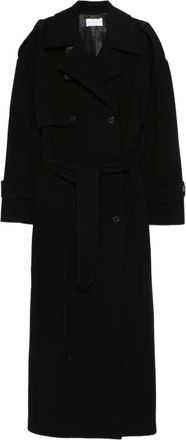 The Nina Studio Cappotto doppiopetto con cintura - Nero