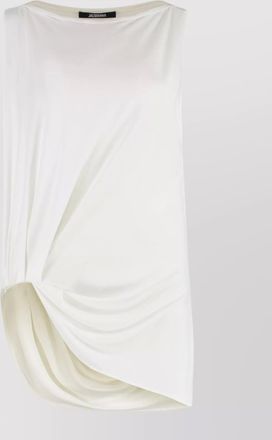 Jacquemus square neck top asymmetric hem