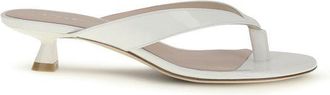 Stuart Weitzman Witte Kalfsleren Bos Taurus Sandalen
