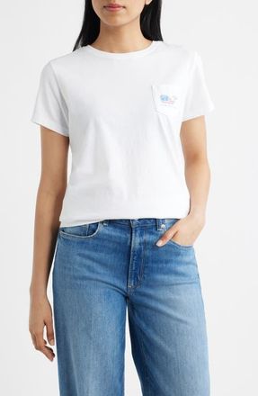 Vineyard Vines Logo Pocket Tee in White Cap at Nordstrom, Size X-Small