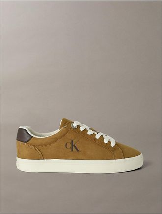 Calvin Klein Womens Womens Cazini Sueded Sneaker - Brown - 6.5