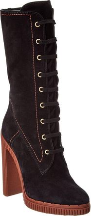 Tod's Tods Shearling & Leather Platform Boot