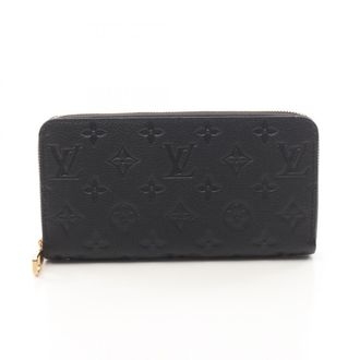 Louis Vuitton Monogram Empreinte Black Noir Leather Long Wallet (Bi-Fold) (Pre-Owned)