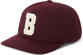 Brixton Big B MP Baseball Cap in Port Textured Wool at Nordstrom