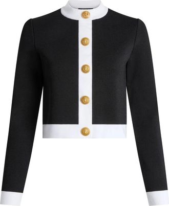 Balmain Gebreid vest met knopen - Dames - Vesten - Zwart - M - Truien & Vesten