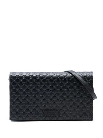 Gucci 2000-2015 Microguccissima Wallet on Strap crossbody bag - Black