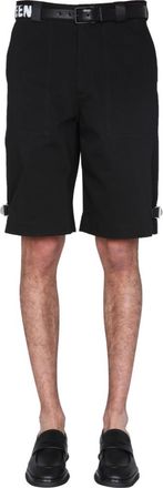 Alexander McQueen Black Solid Shorts