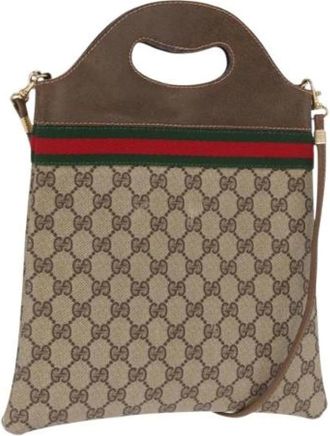 Gucci Pre-owned Cross Body Bags, female, Beige, Size: ONE SIZE Pre-owned Plastic Crossbody Bag