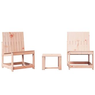Berkfield Home 3 Piece Garden Lounge Set Solid Wood Douglas in Light Tan
