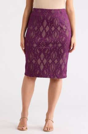 Renee C Jacquard Pencil Skirt in Plum at Nordstrom Rack, Size 2 X