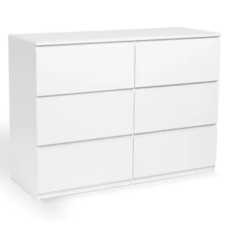 IDMarket Tomi Cassettone A 6 Cassetti Da 110 Cm In Legno Bianco