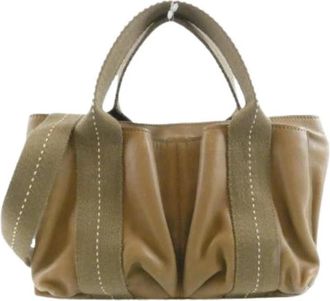 Herm&egrave;s Pre-owned Vintage Canvas Tote Bag - Dames - Vintage Shopper - Bruin - ONE Size - Vintage