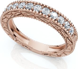 Pompeii3 1/3Ct Diamond Stackable Anniversary Wedding Ring 14k Gold or Platinum Lab Grown