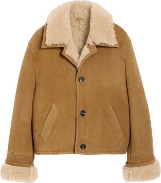 Ami Shearling Leather Jacket-Donna