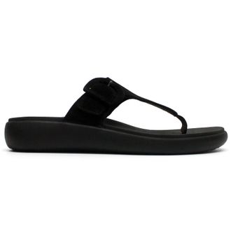 Vionic Activate Suede Womens Toe Post Sandals - Black - Size:UK 5.5