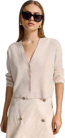 Cat Noir Strickweste Strickcardigan - Dames - Vesten - Beige - M - Polyester - Truien & Vesten