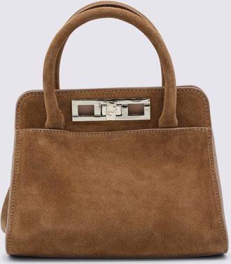 Fabiana Filippi Brown Leather Top Handle Bag