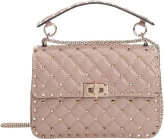 Valentino Garavani Pink Rockstud Medium Shoulder Bag