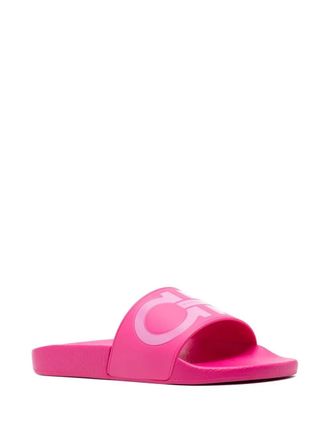 Ferragamo Gancini-Print Slider - Pink