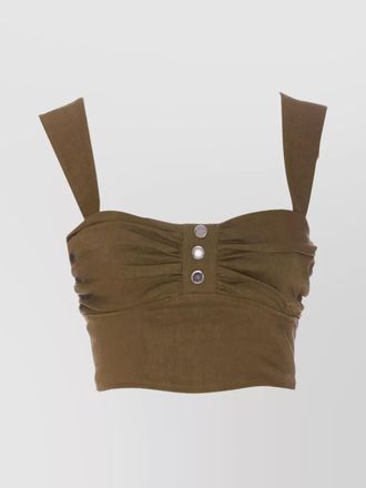Pinko cropped button tank top