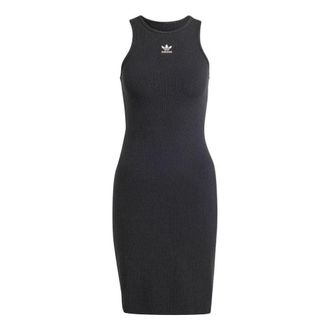 adidas (WMNS) adidas Originals Essentials Rib Tank Dress Asia Sizing Black IT9881