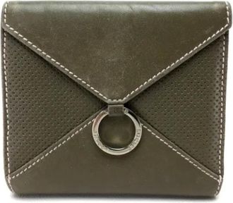 Loewe Pre-owned Wallets, female, Green, Size: ONE SIZE Pre-owned Leather wallets